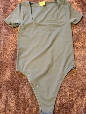 Dynamite Kids Olive Scoop Neck Short Sleeve One-Piece